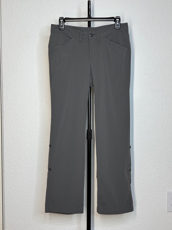 Eddie Bauer Pants - Eddie Bauer Women's Stretch Nylon Travel Pants Roll Up Button Tab in Gray